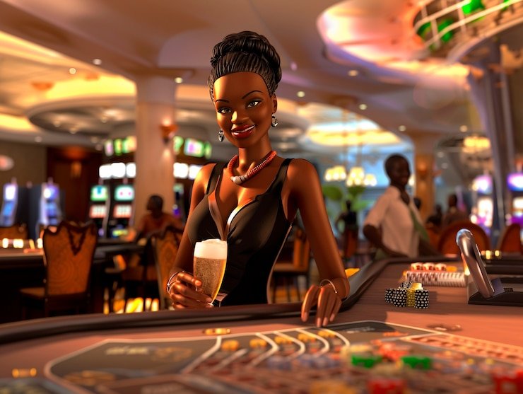 Studio Lightning Roulette dengan dealer langsung dan roda roulette yang terlihat jelas