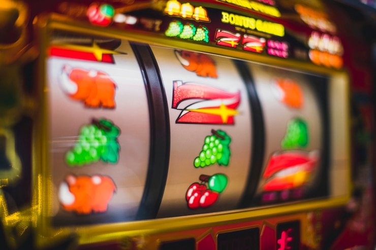 Roda roulette Lightning dengan bola yang berputar